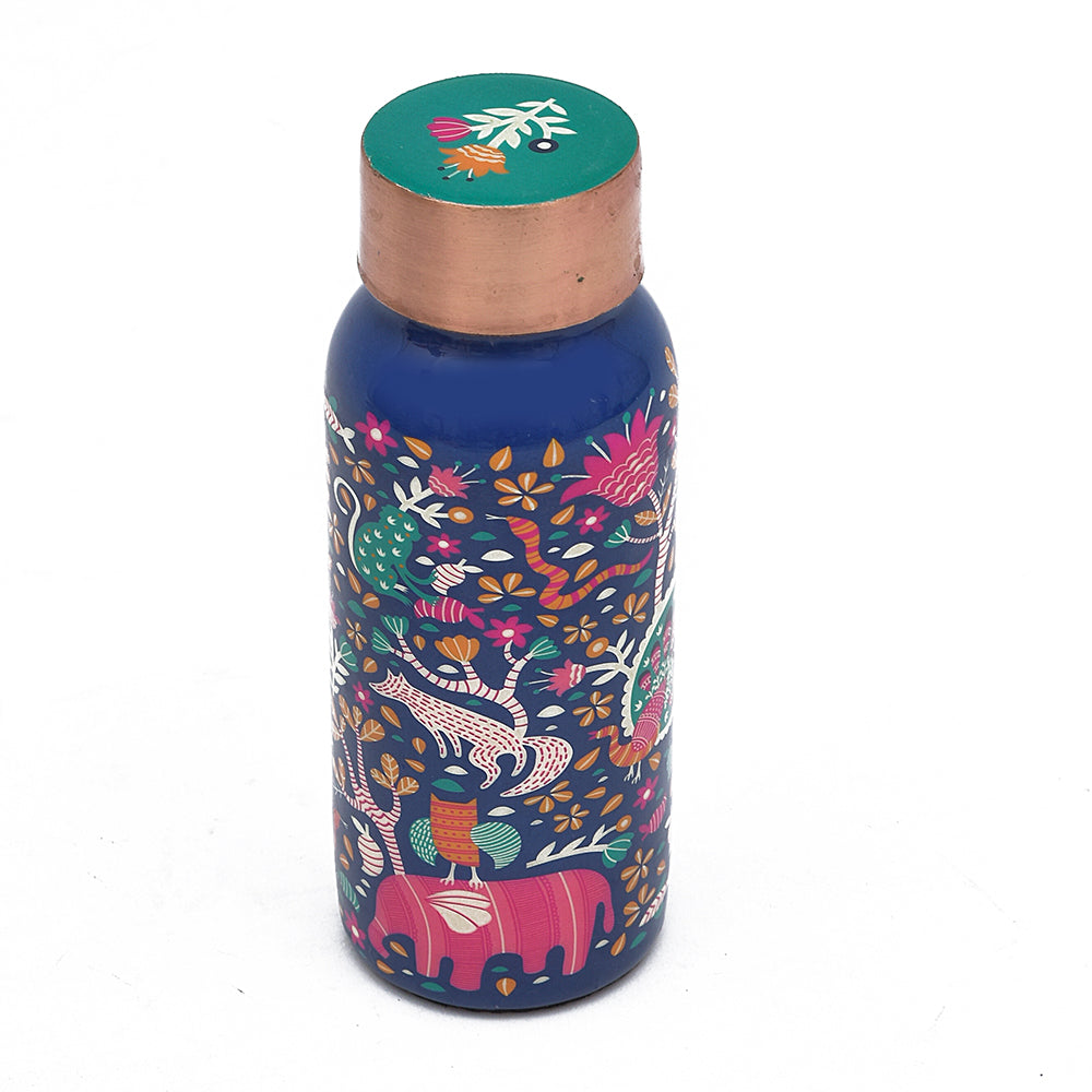 Meena Copper Water Bottle - 500 Ml