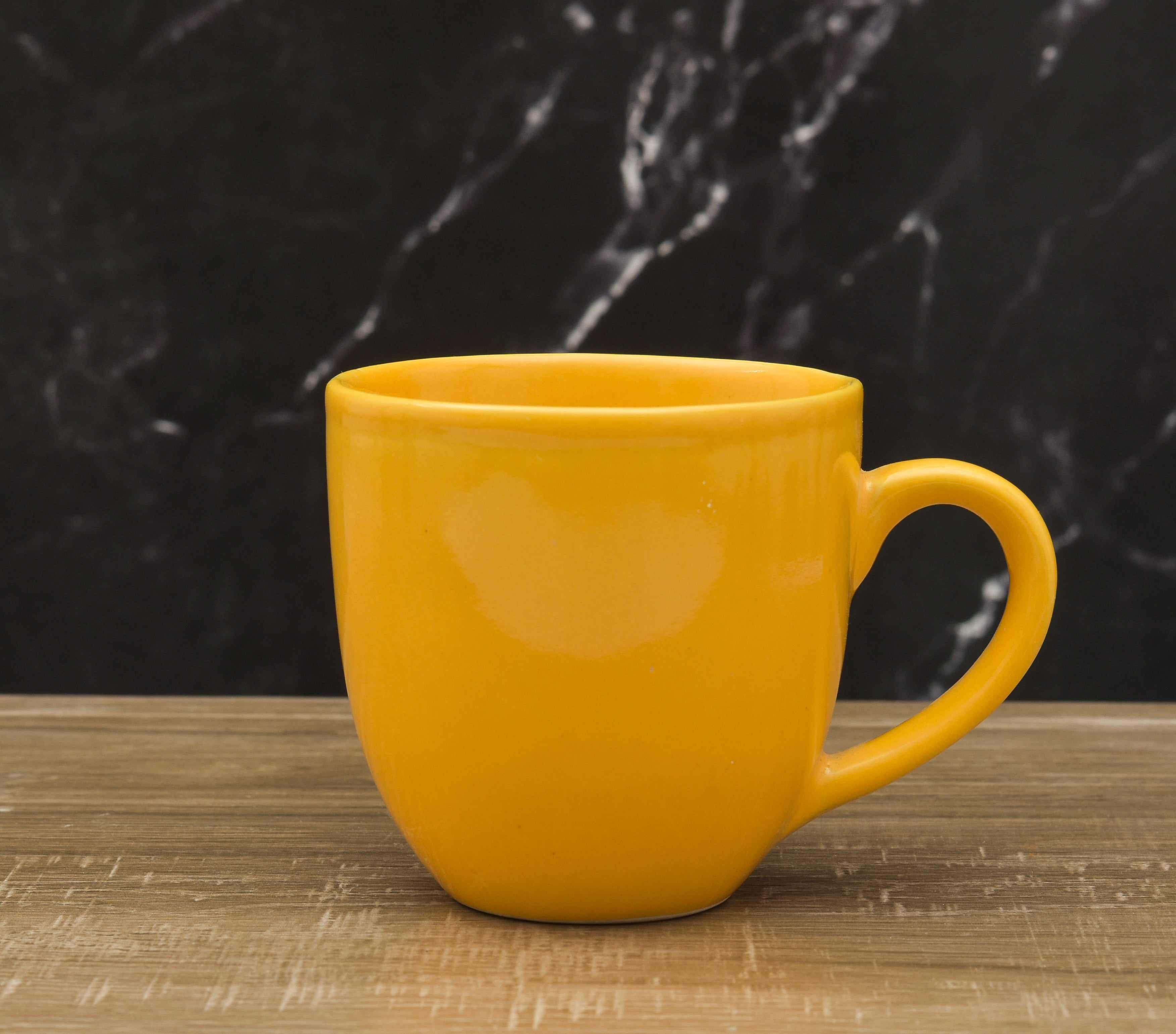 YELLOW CERAMIC CUP FOR COFFEE AND TEA