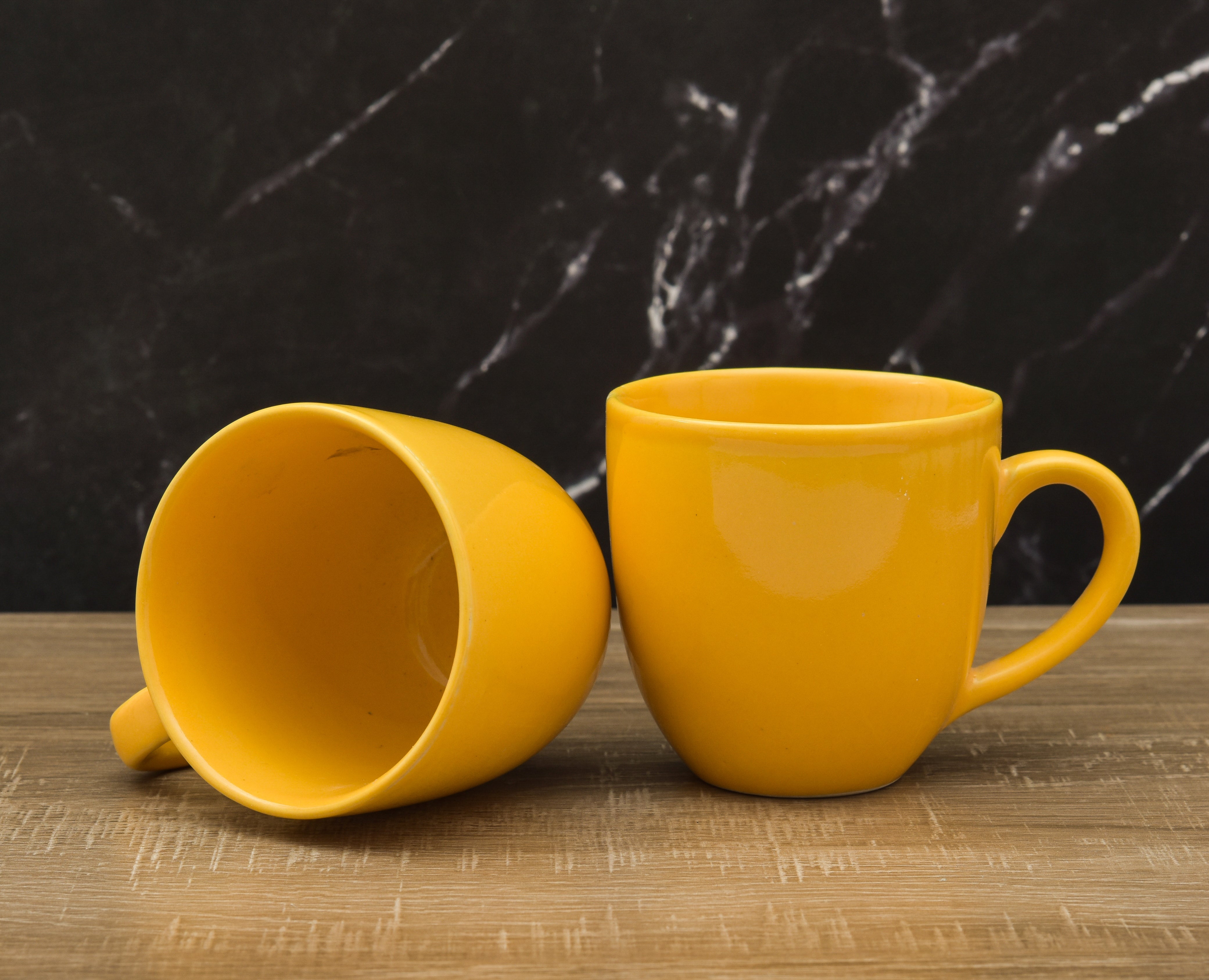 YELLOW CERAMIC CUP FOR COFFEE AND TEA