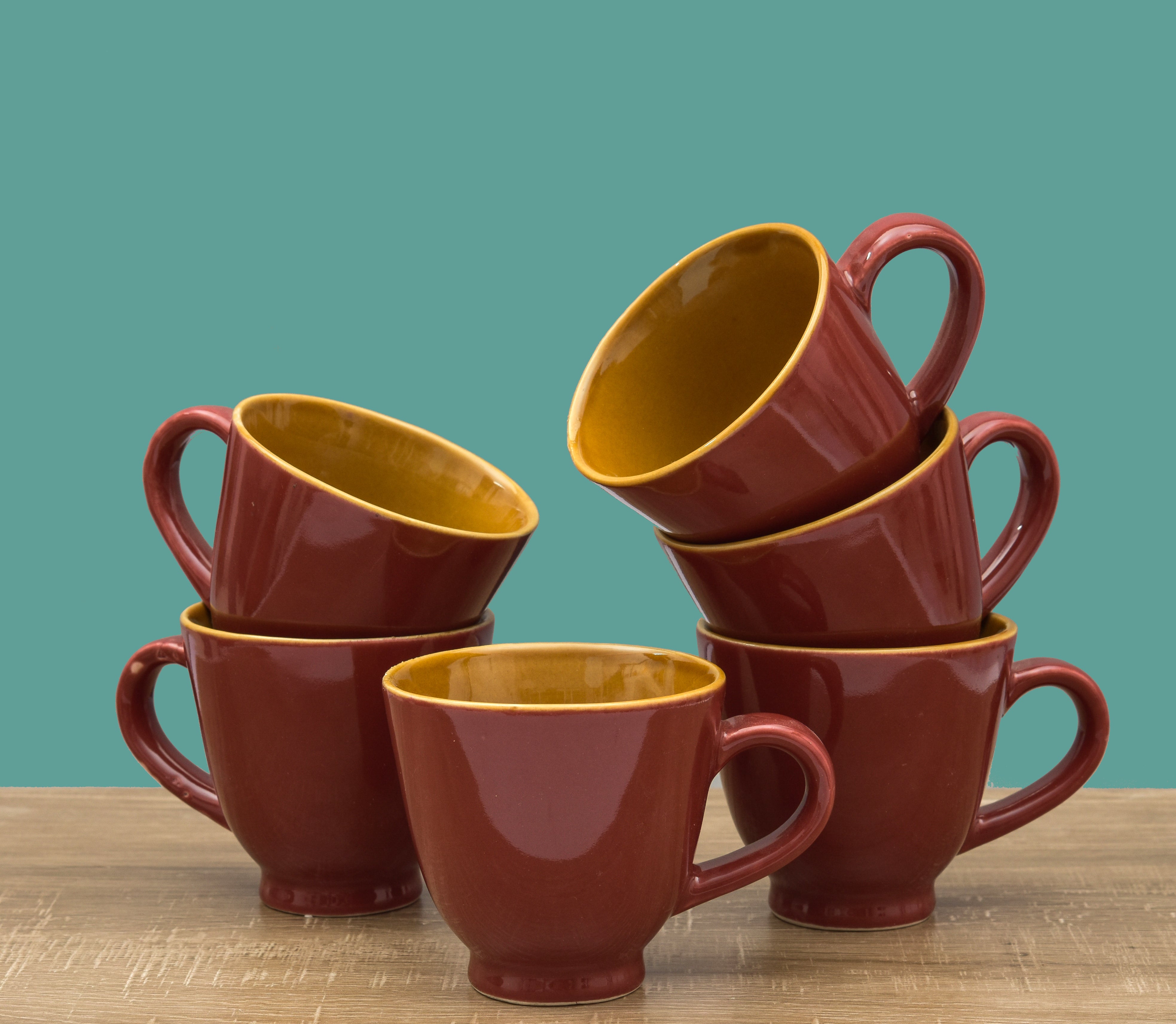 COFFEE BROWN CEREMIC CUP FOR COFFEE AND TEA