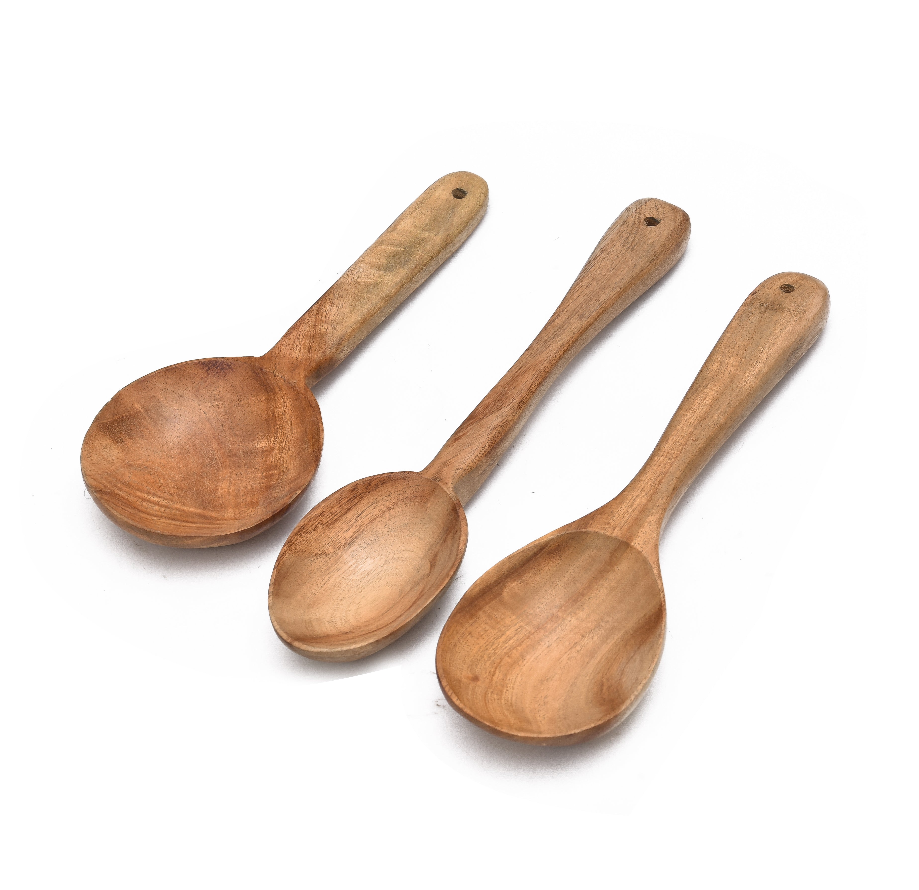 NEEM WOOD NON-FRY SERVING SPATULA SET OF 3
