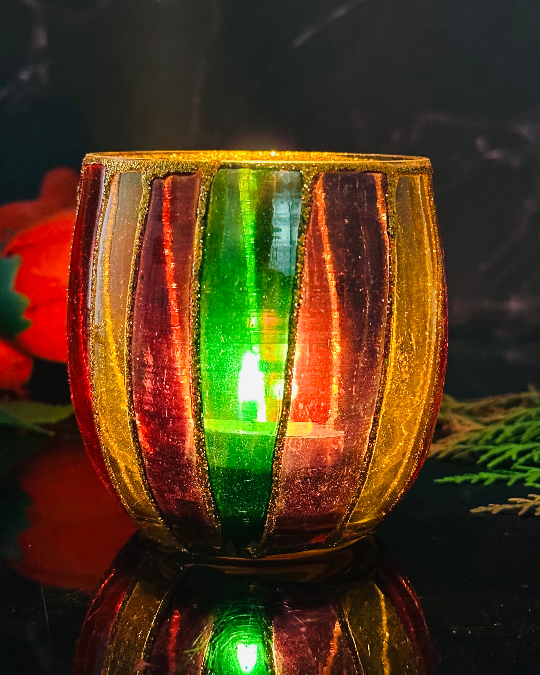 JHAROKHA LINE KULLAD GLASS T-LIGHT HOLDER