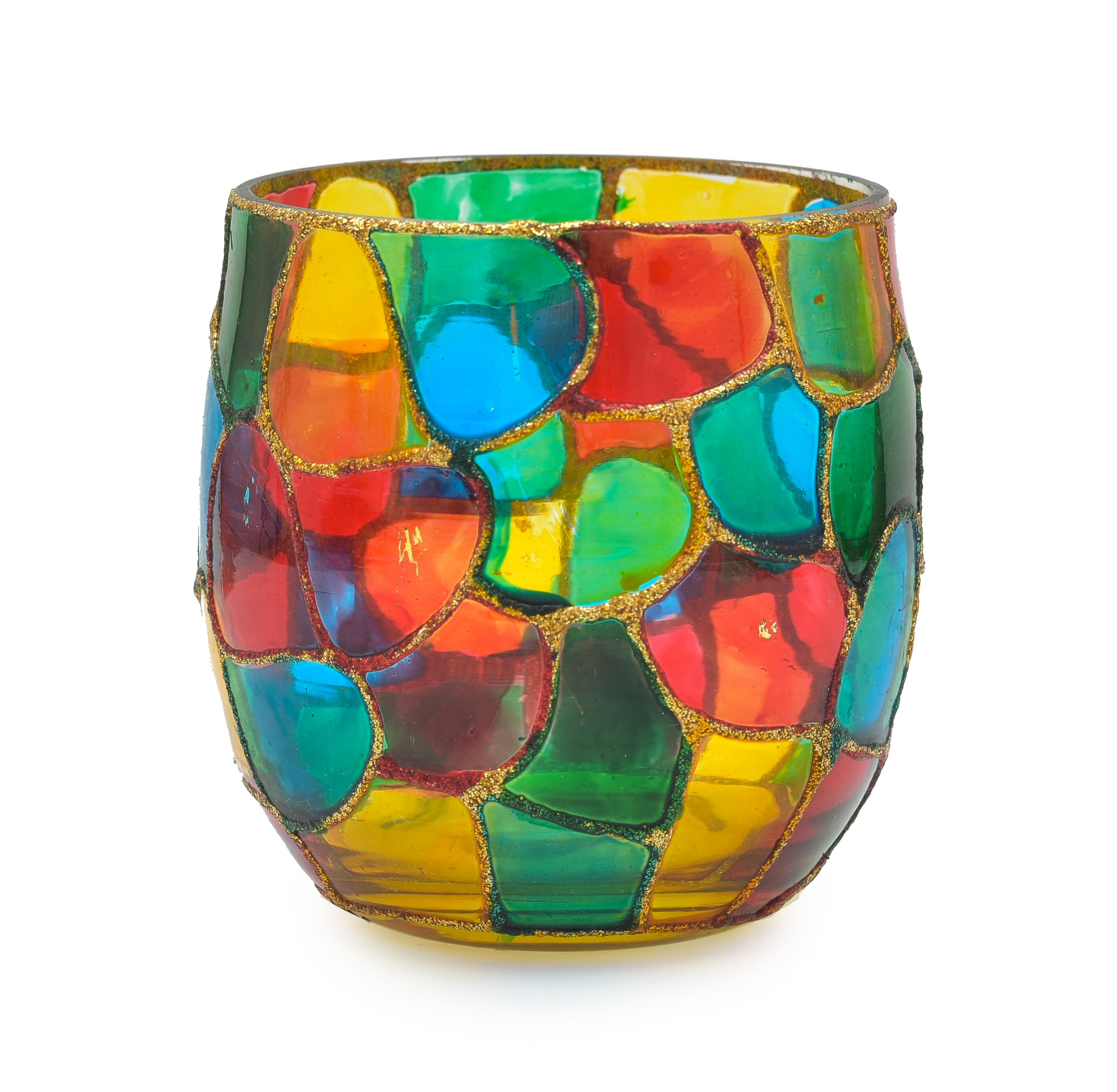 JHAROKHA ZIGZAG KULLAD GLASS T-LIGHT HOLDER