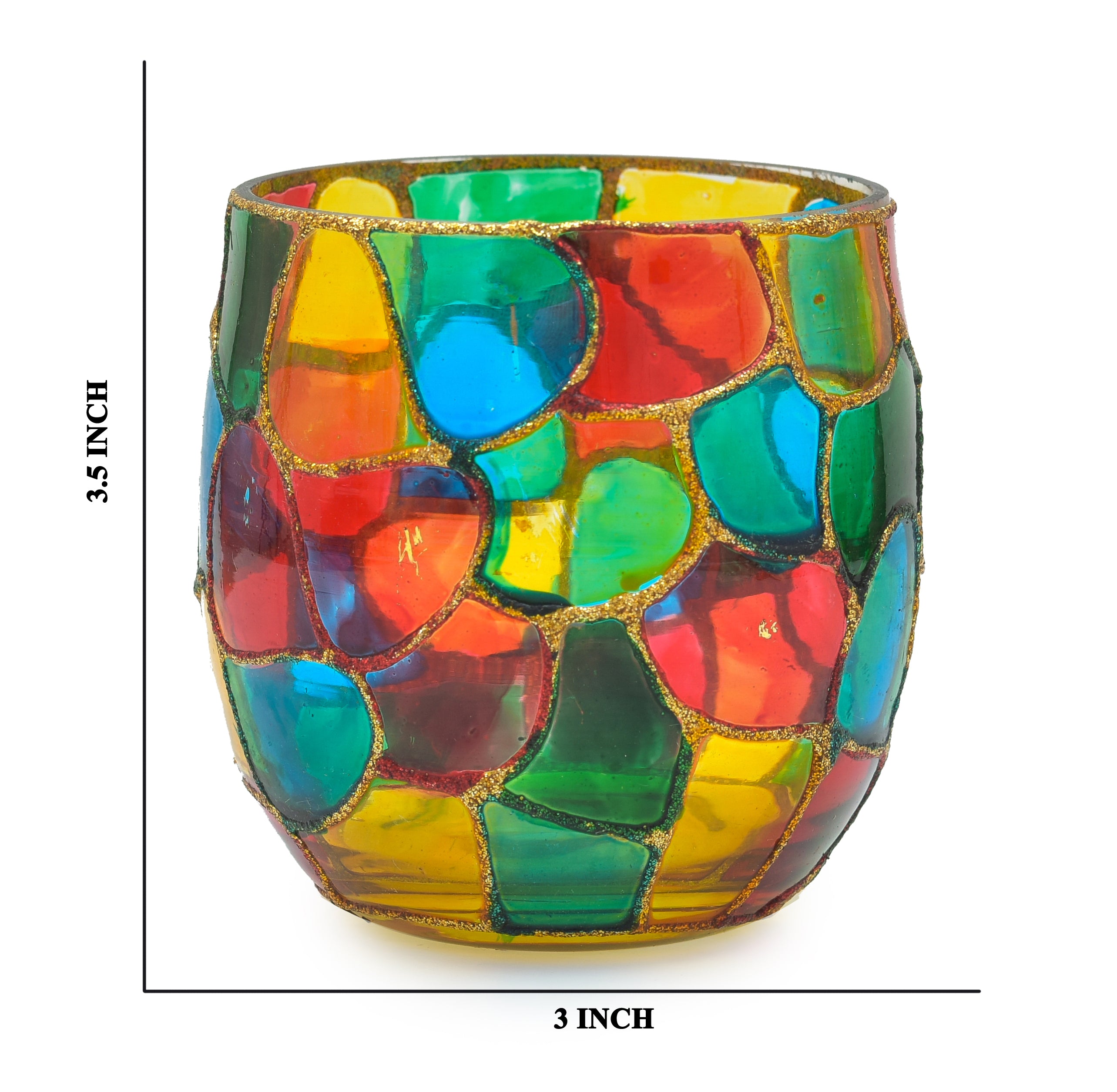 JHAROKHA ZIGZAG KULLAD GLASS T-LIGHT HOLDER