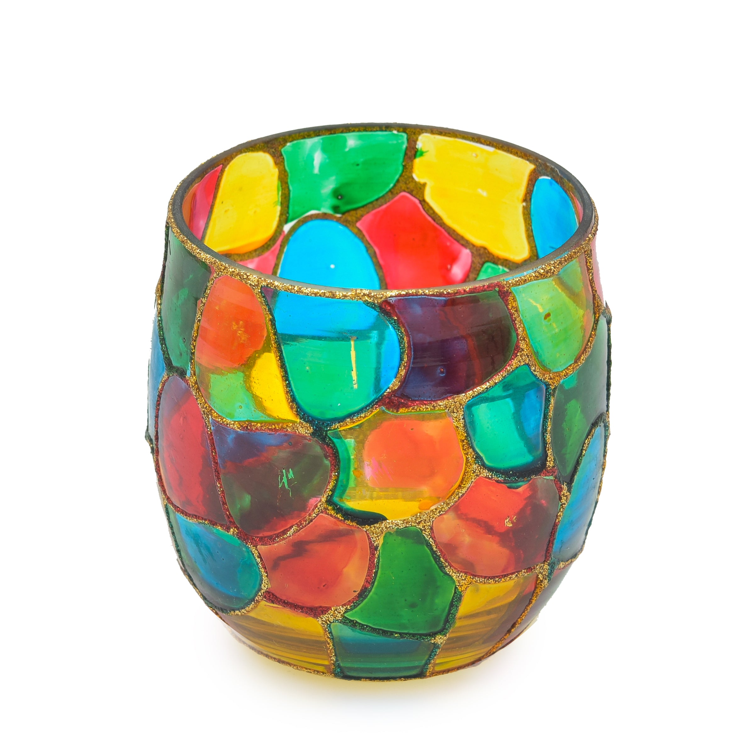 JHAROKHA ZIGZAG KULLAD GLASS T-LIGHT HOLDER