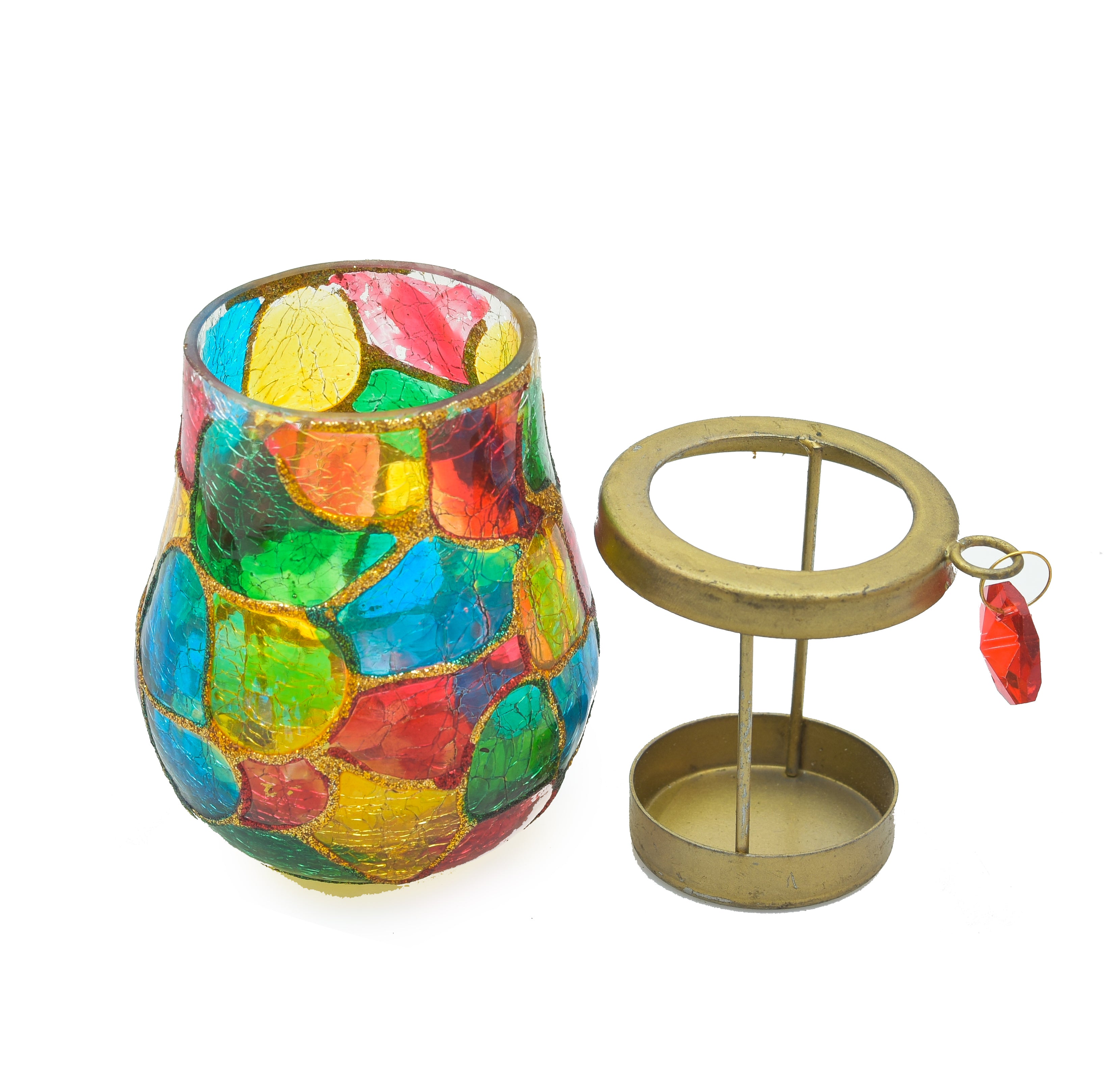 JHAROKHA ZIGZAG MATKA T-LIGHT HOLDER