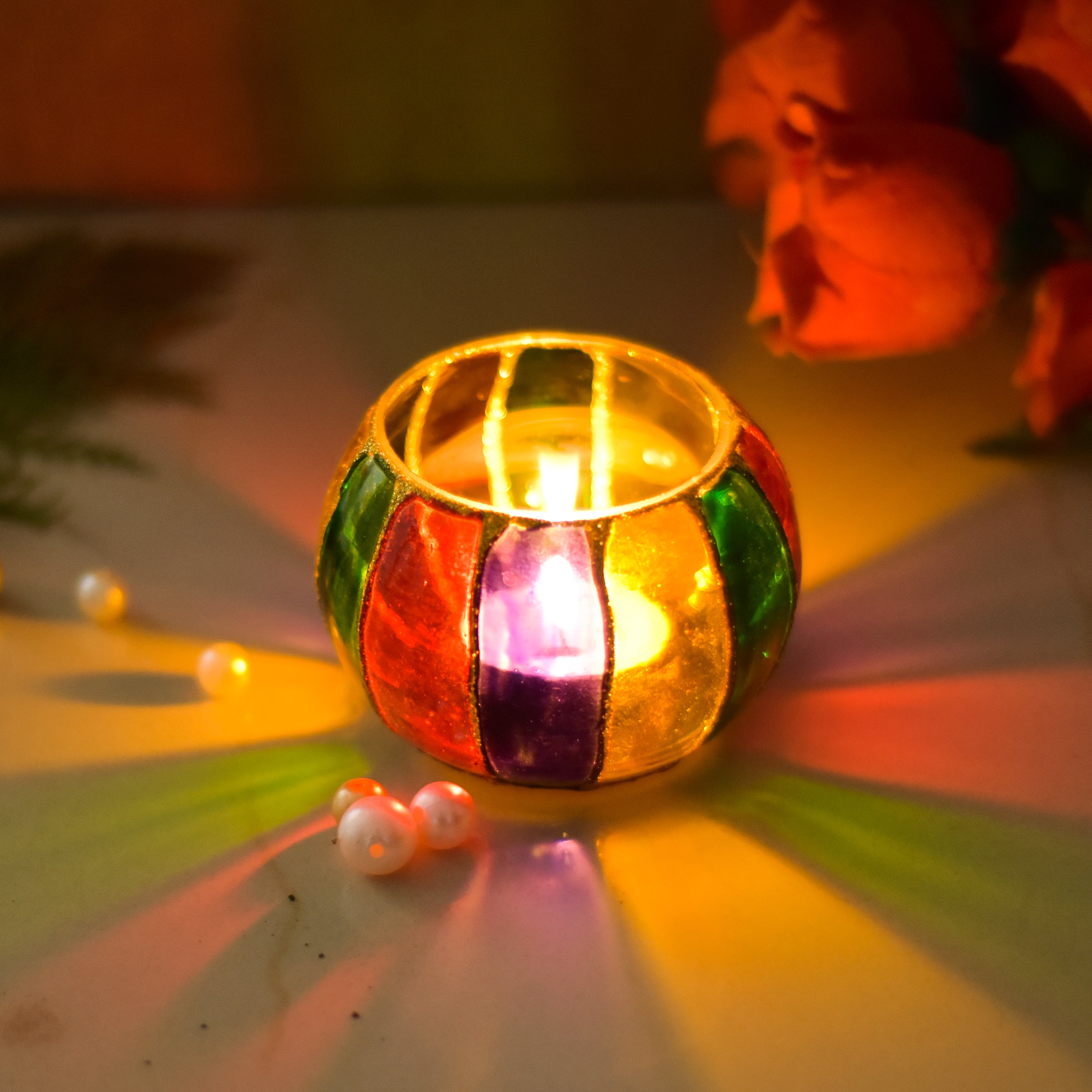 JHAROKHA LINE ROLLY POLLY T-LIGHT HOLDER