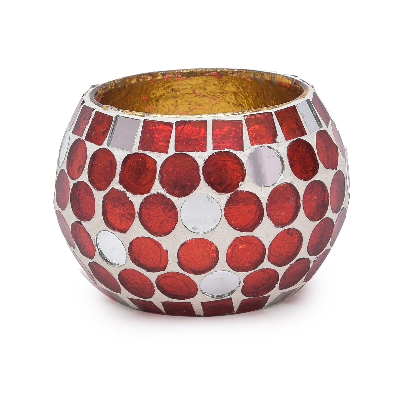 ROLLYPOLLY GLASS T-LIGHT HOLDER RED