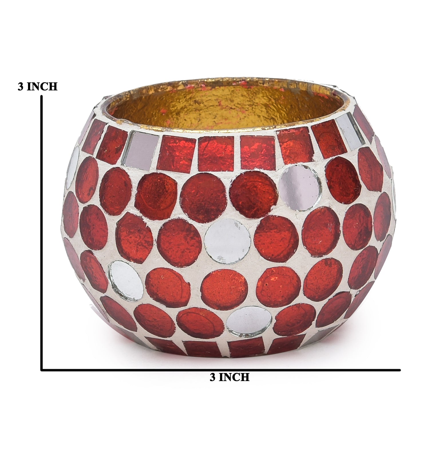 ROLLYPOLLY GLASS T-LIGHT HOLDER RED