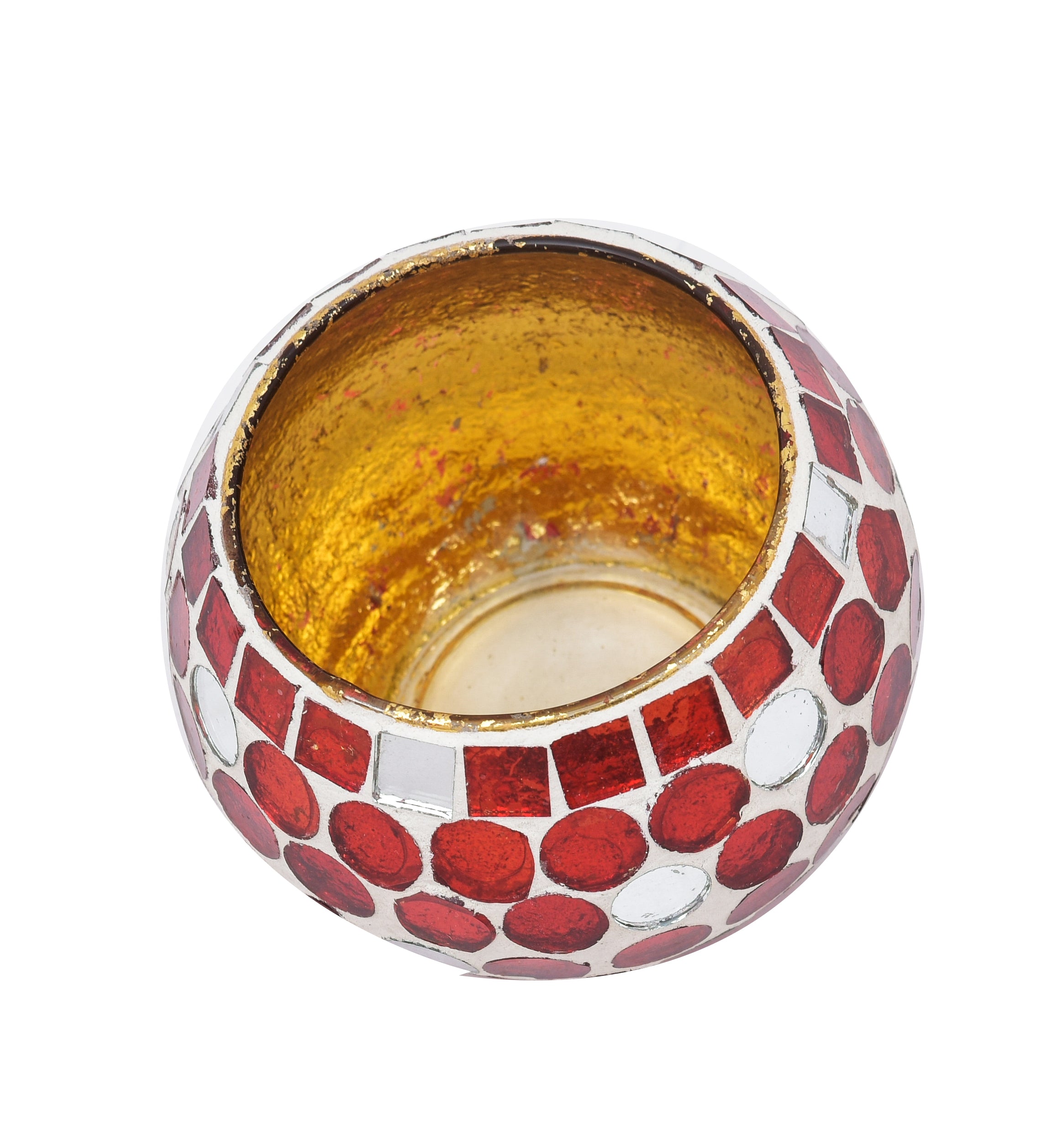 ROLLYPOLLY GLASS T-LIGHT HOLDER RED
