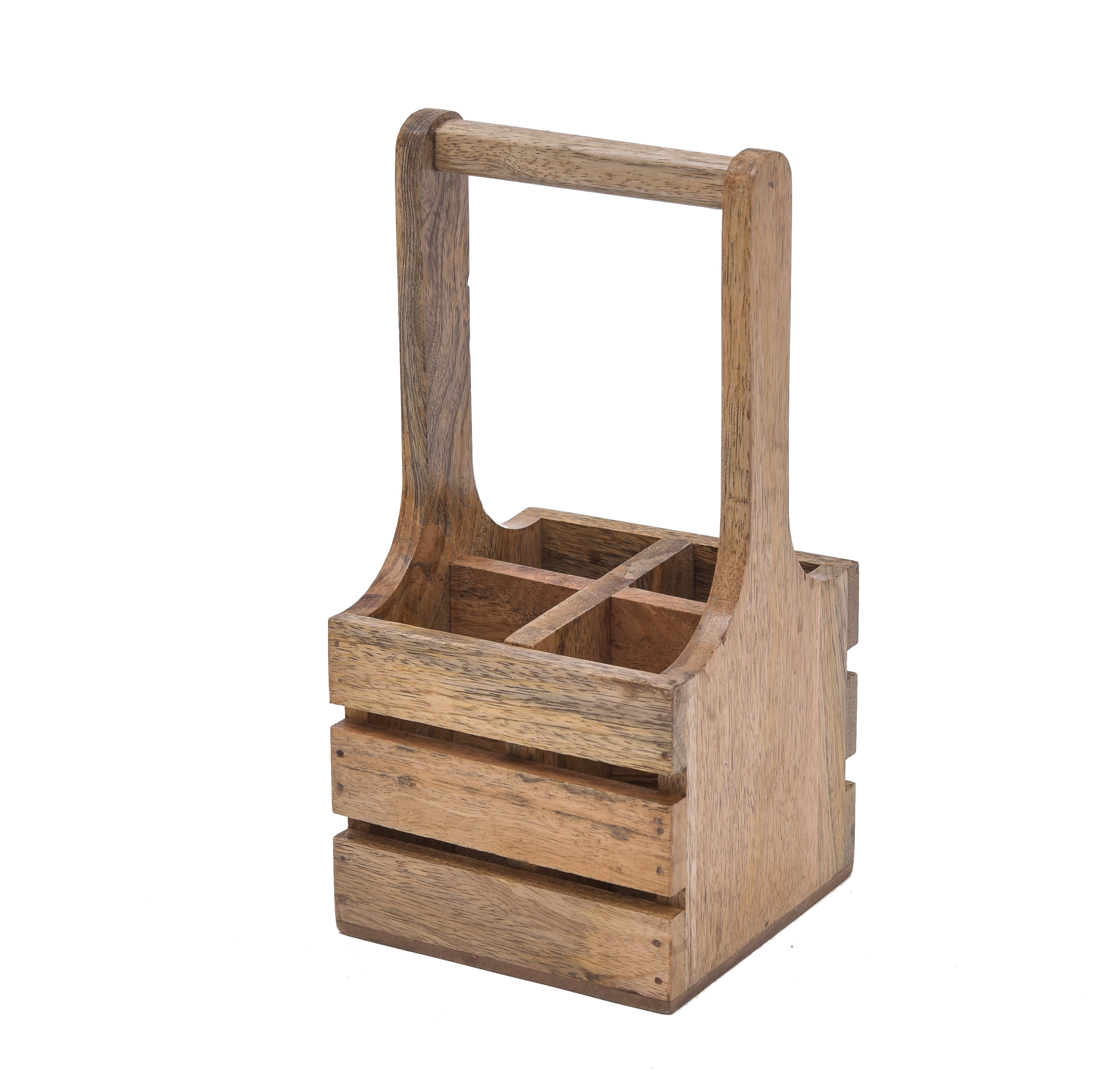 WOODEN SPOON HOLDER WITH HANDLE