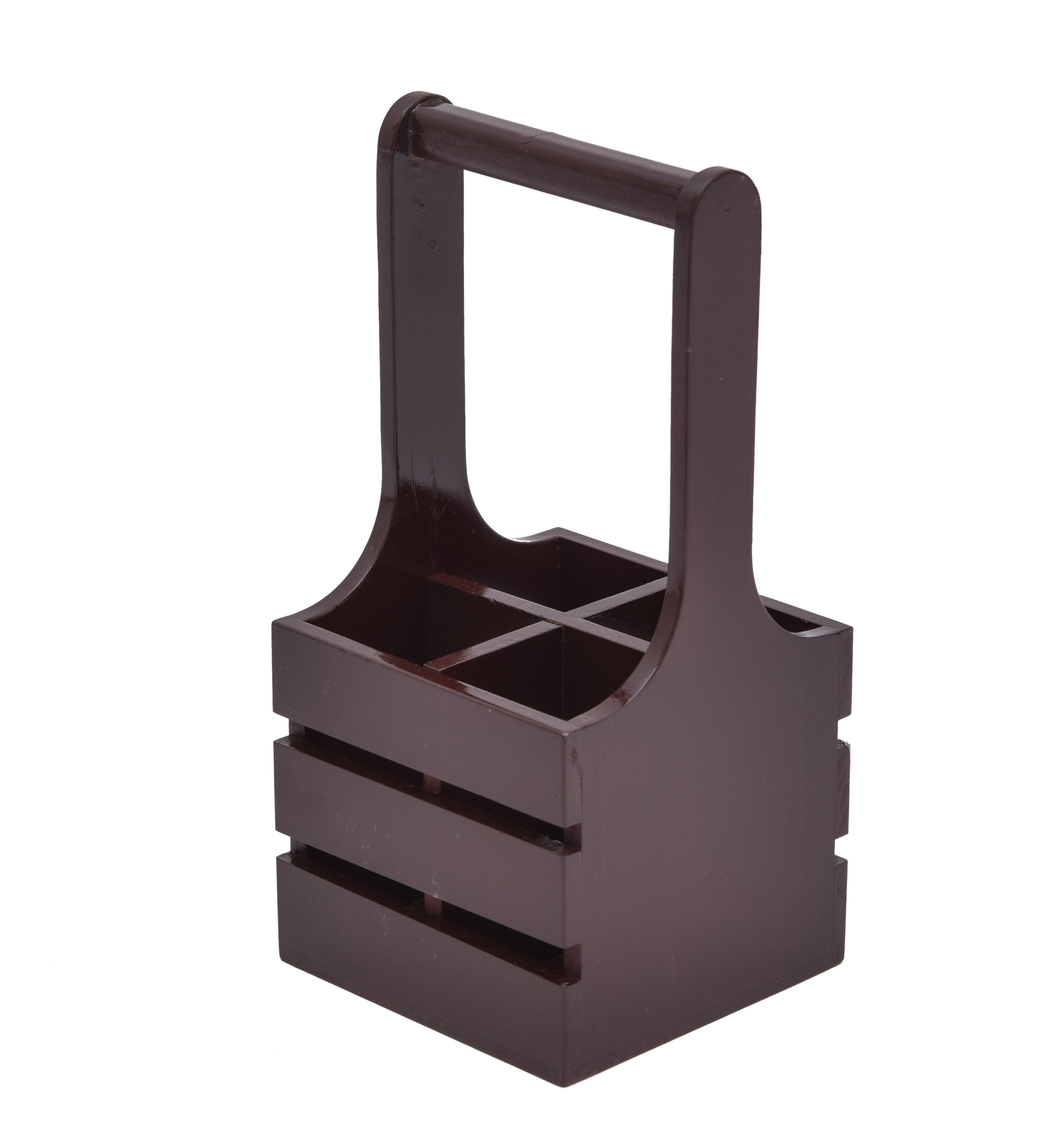 WOODEN SPOON HOLDER WITH HANDLE