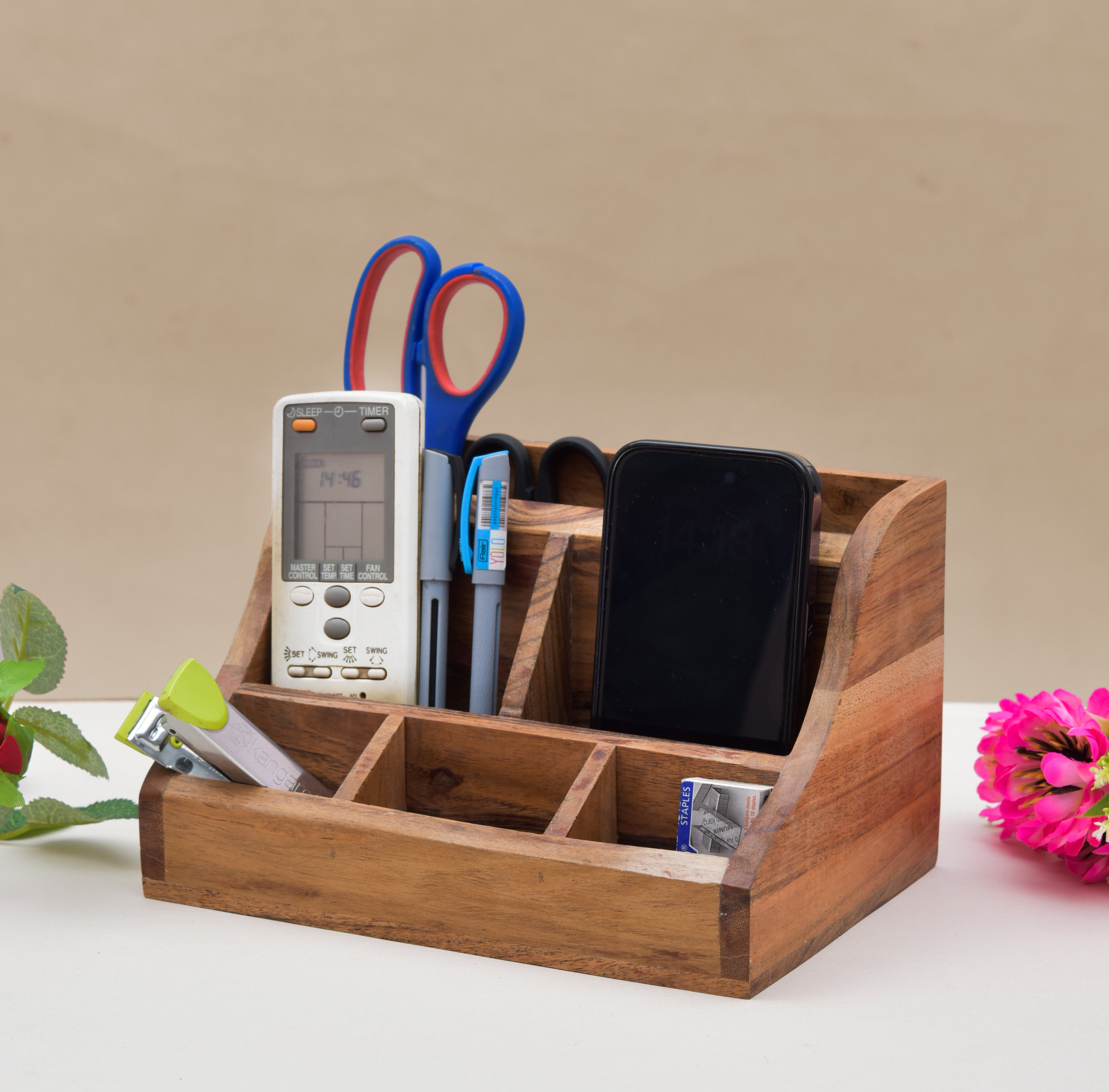 ACACIA WOODEN DESK ORGANISER