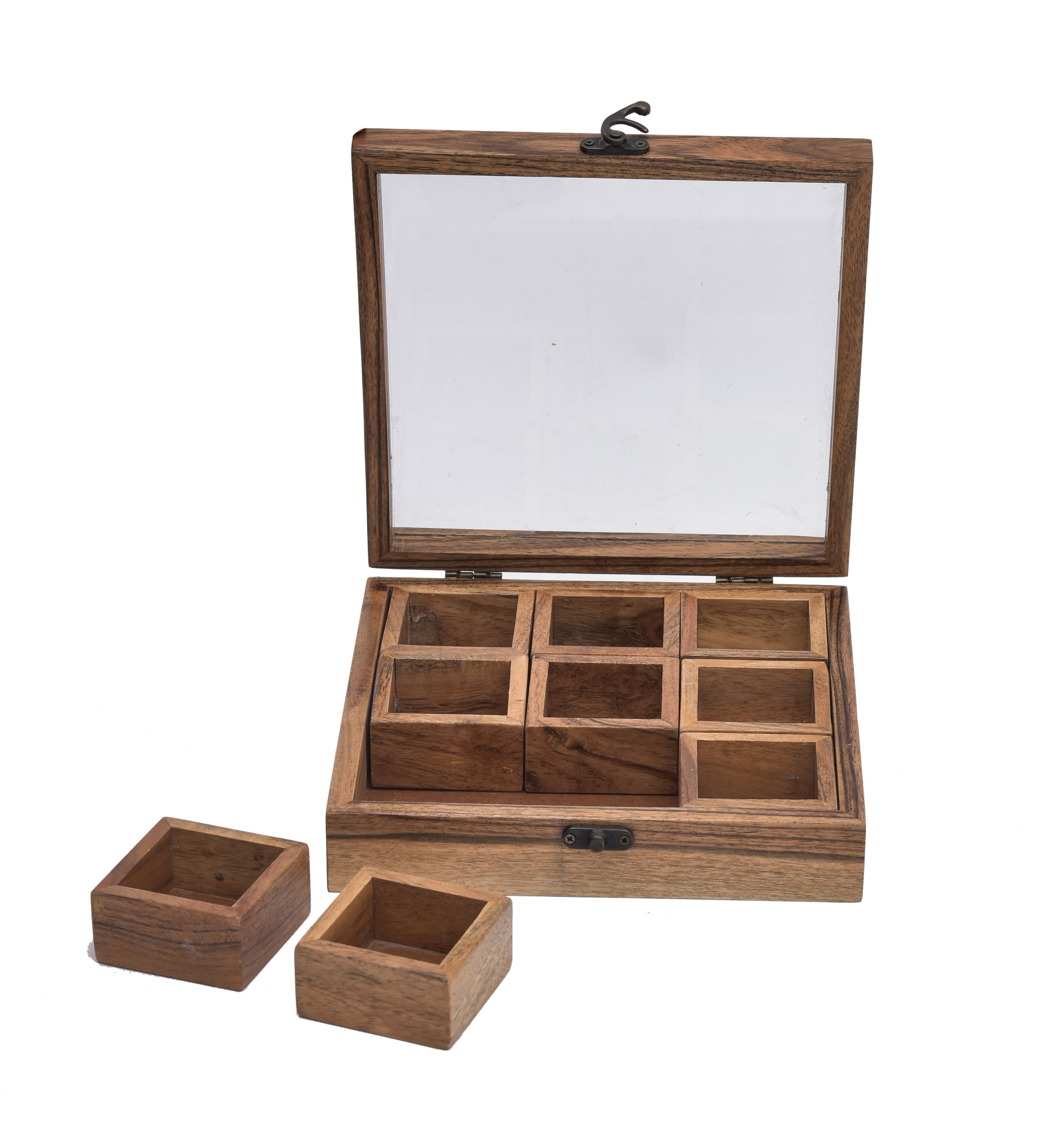 Acacia Wooden Masala Box
