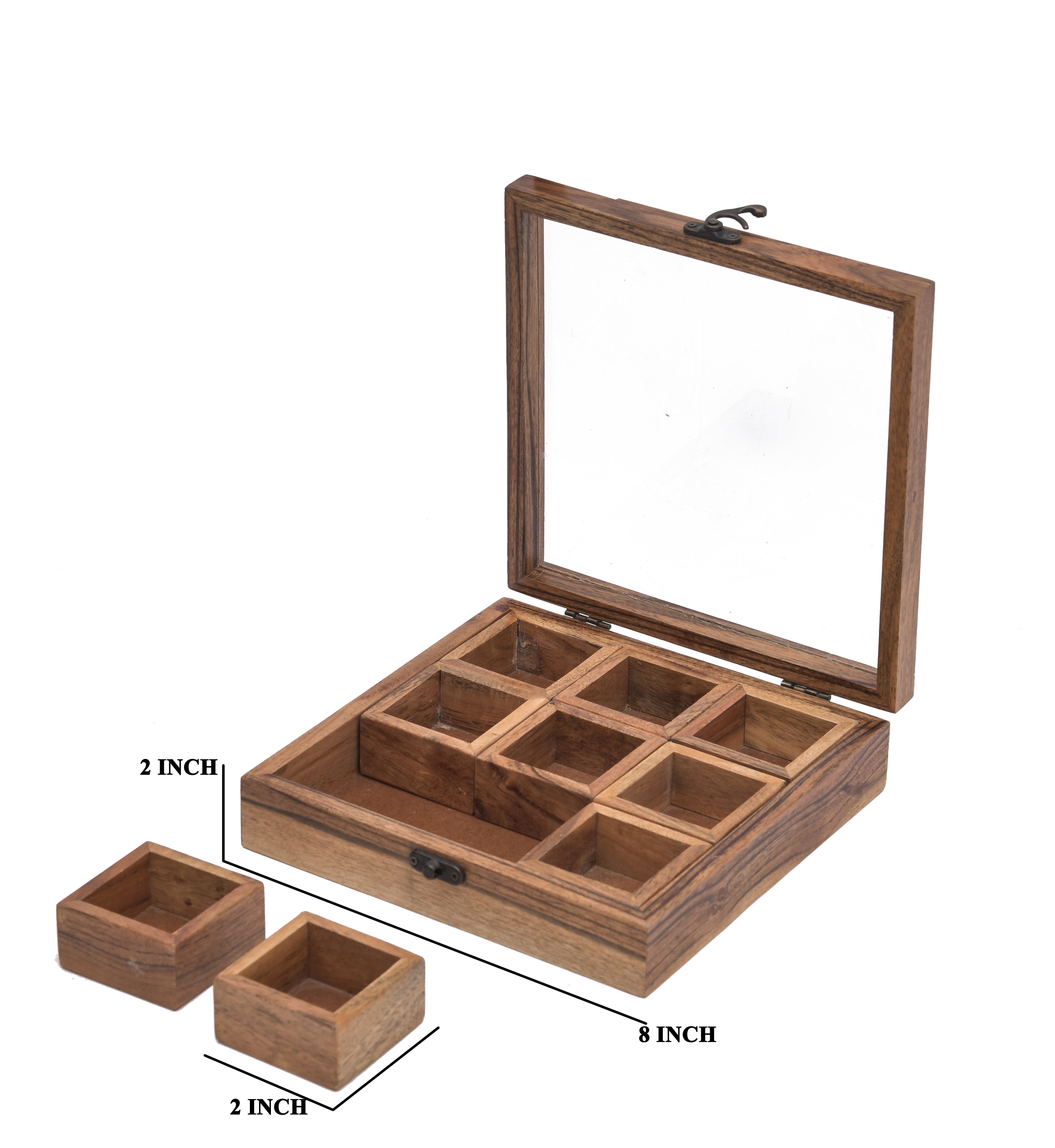 Acacia Wooden Masala Box