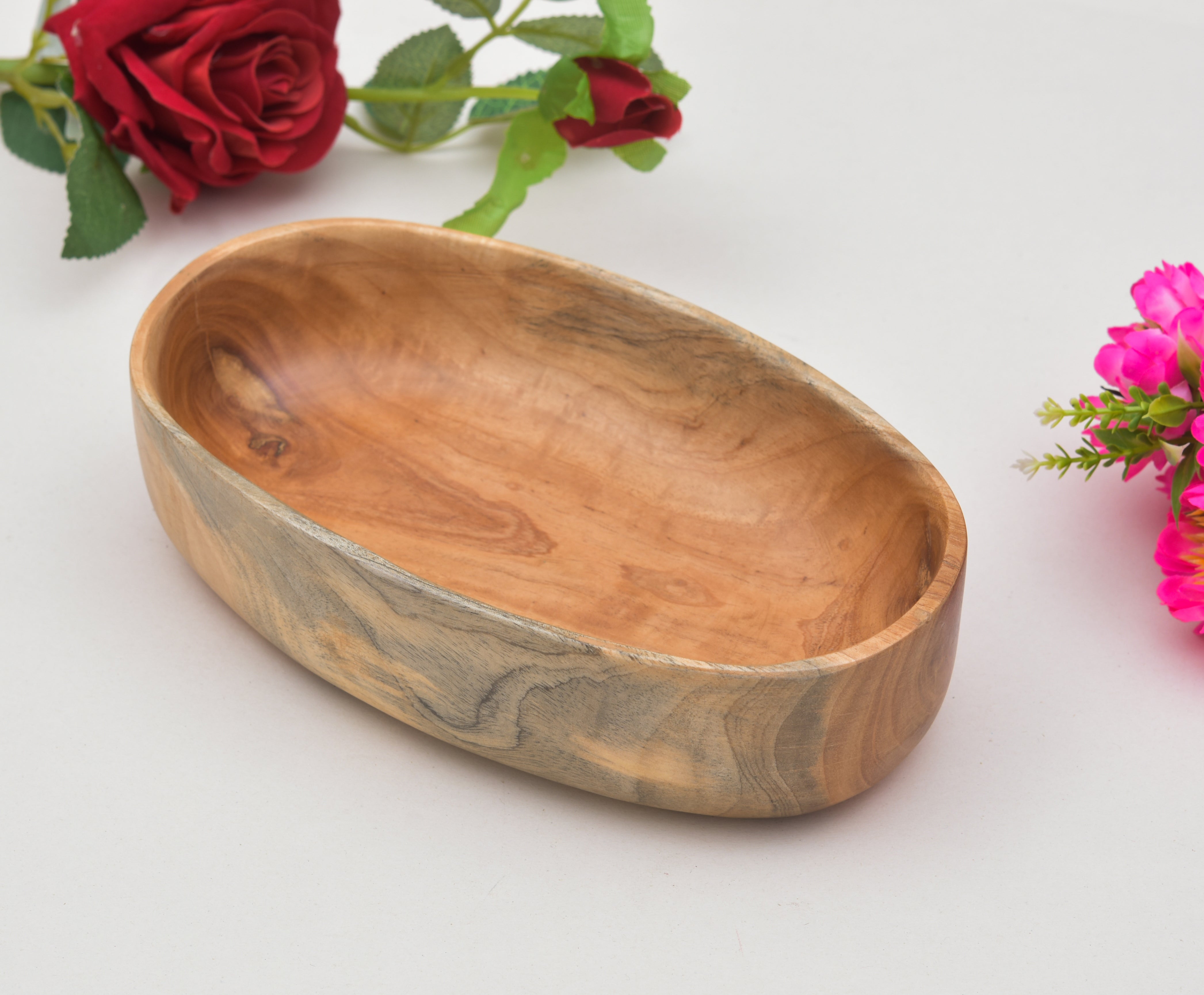 Mango Wooden Oval Shape Serving Bowl