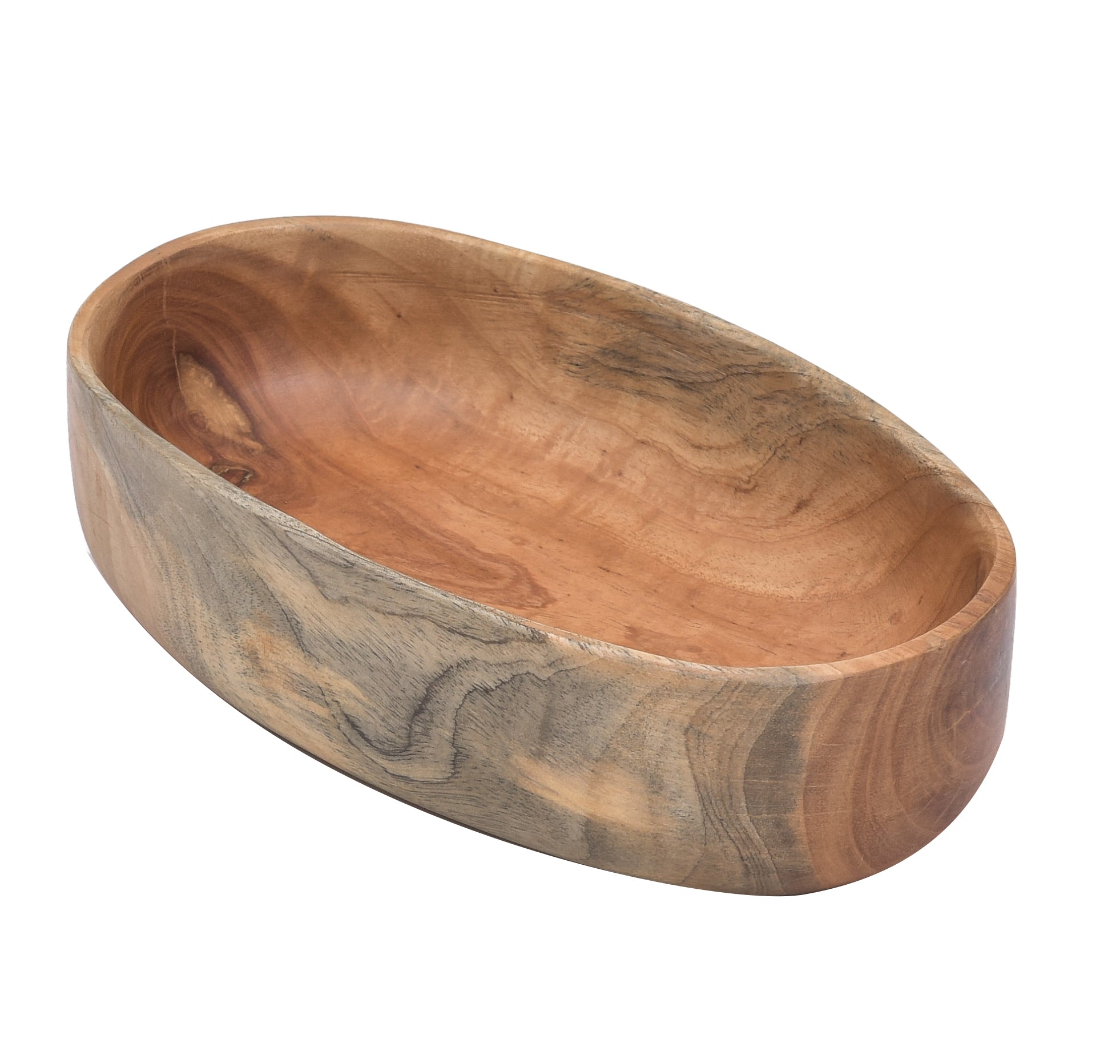 Mango Wooden Oval Shape Serving Bowl