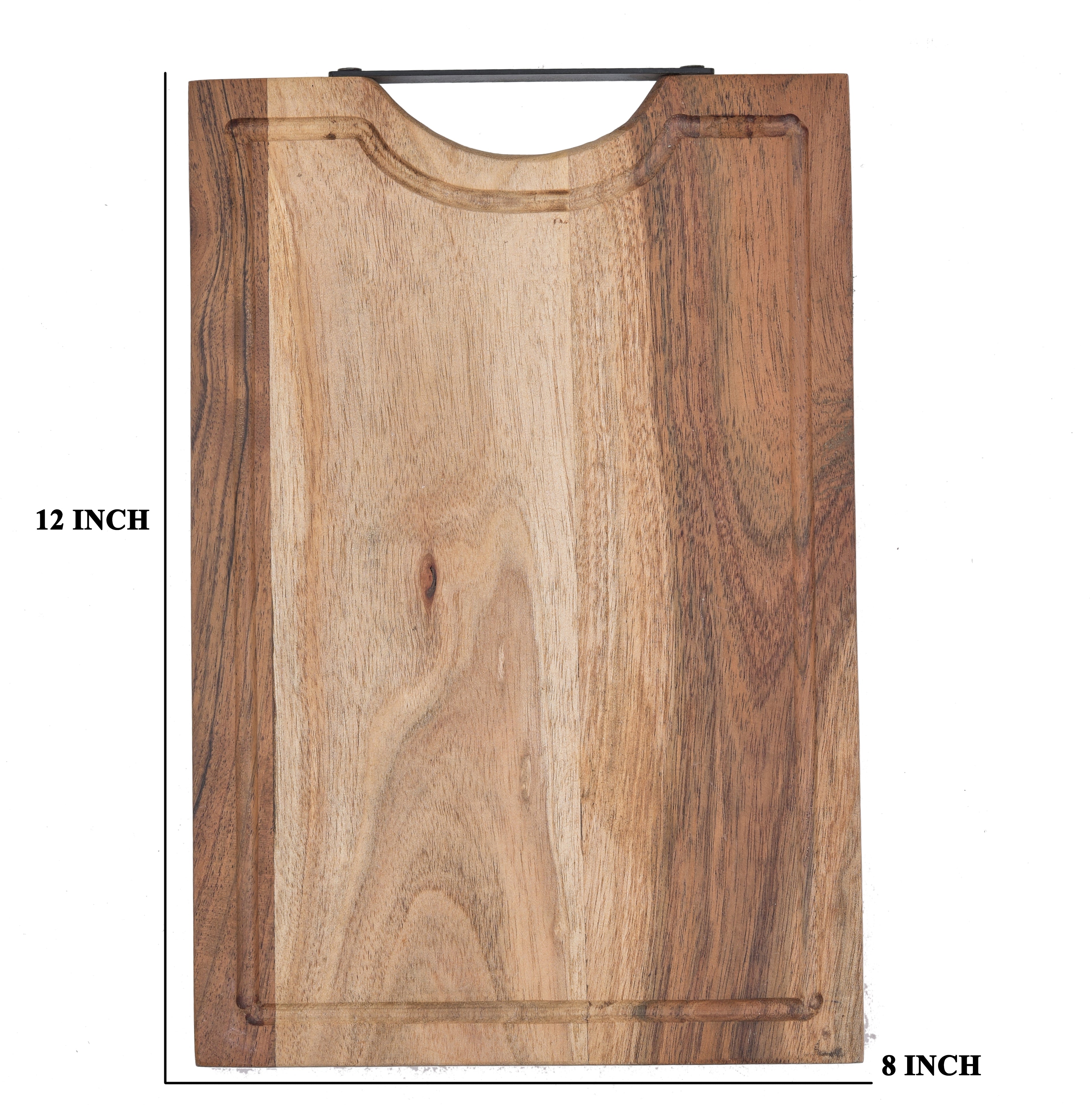 Acacia Wooden Chopping Board with Iron Handle in Middle