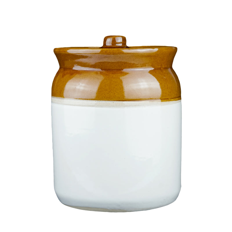 CERAMIC PICKLE JAR/CONTAINER ACHER BURNI/AMRITBAN SET OF 2 (500 + 500 GM)