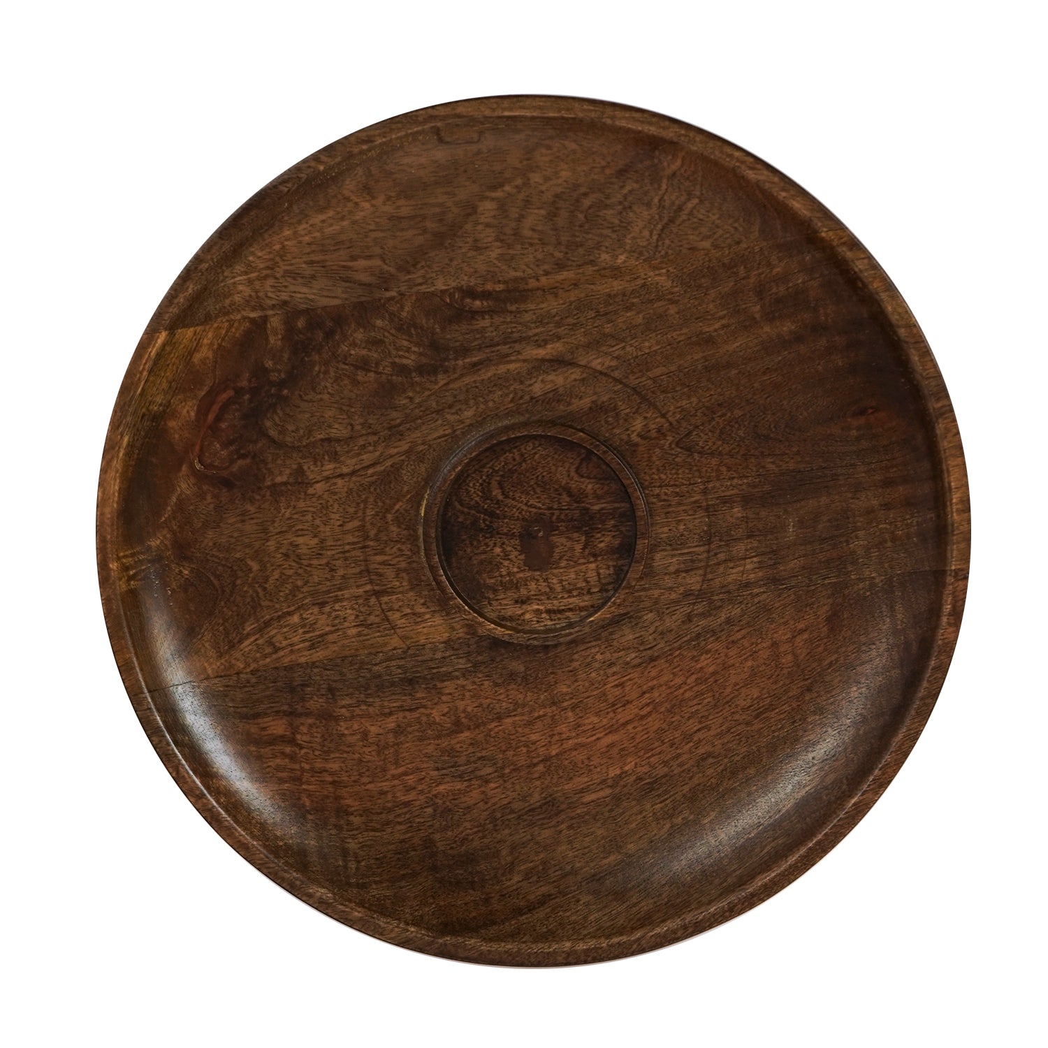 Brown Mango Wood Chip & Dip Serving Platter