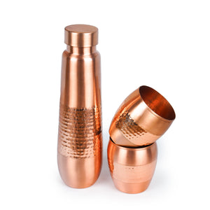 Sapphire Copper Bottle - 950 Ml With 2 Tumblers