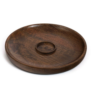 Brown Mango Wood Chip & Dip Serving Platter