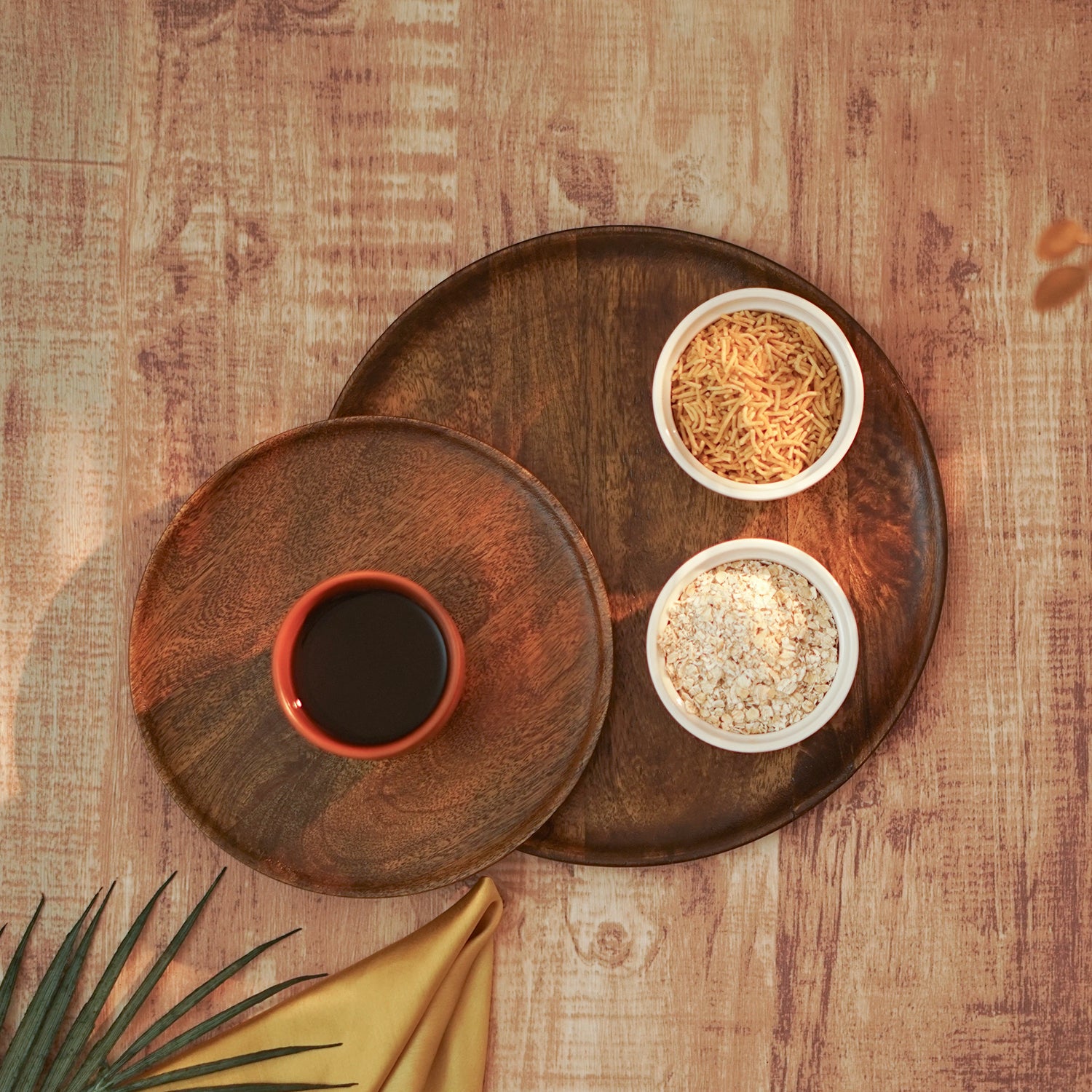 Natural Brown Mango Wooden Plate Set of 2