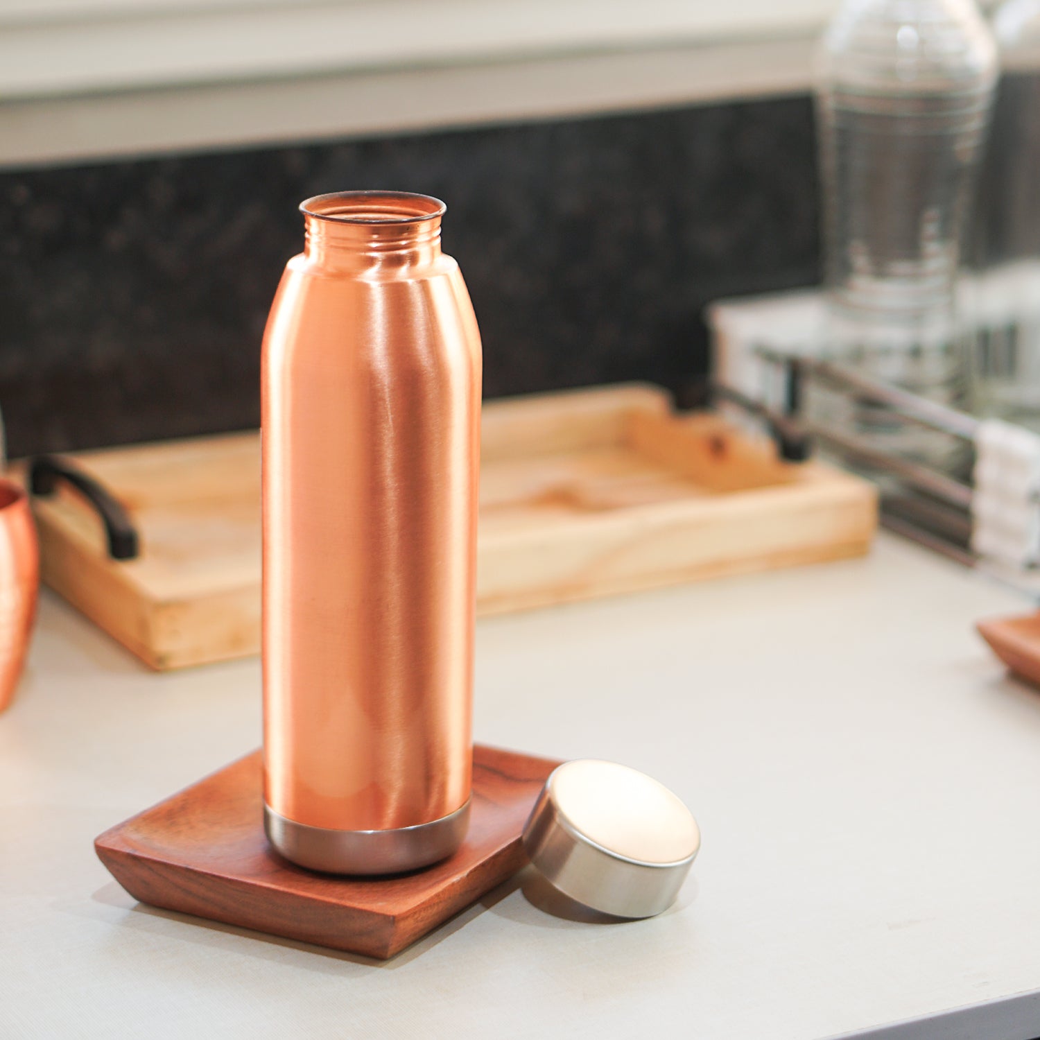 Matt Finish Copper Water Bottle