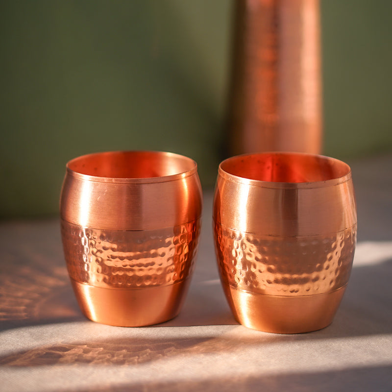 Sapphire Copper Bottle - 950 Ml With 2 Tumblers