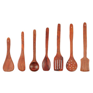 BROWN SHEESHAM SPATULAS SET OF 7