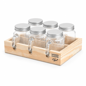 Seasoning Shaker Set Glass  (Set of 6)