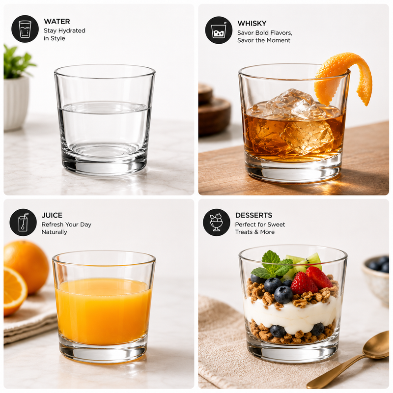 Classic Whisky Glass Set of 2 – 320 ml (Transparent)