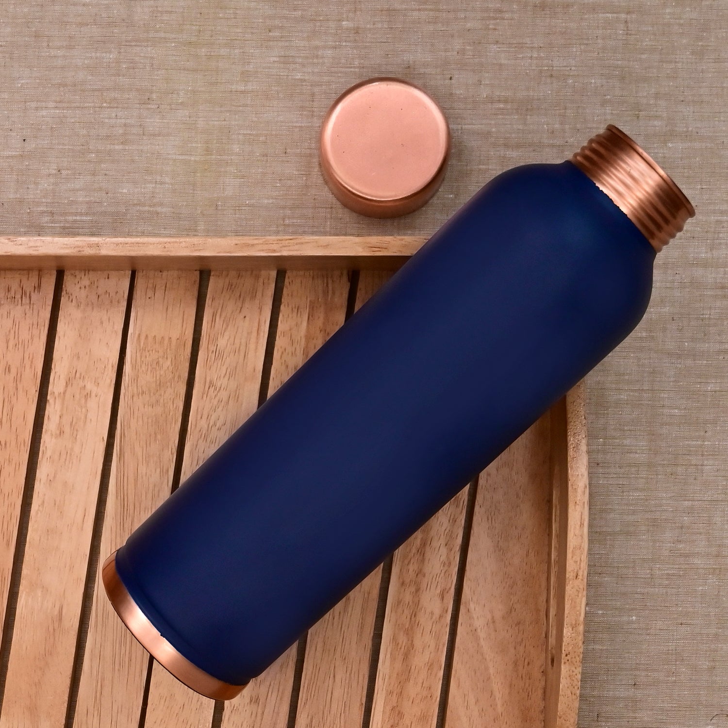 Oreo Matt Blue Copper Bottle – 950 ml