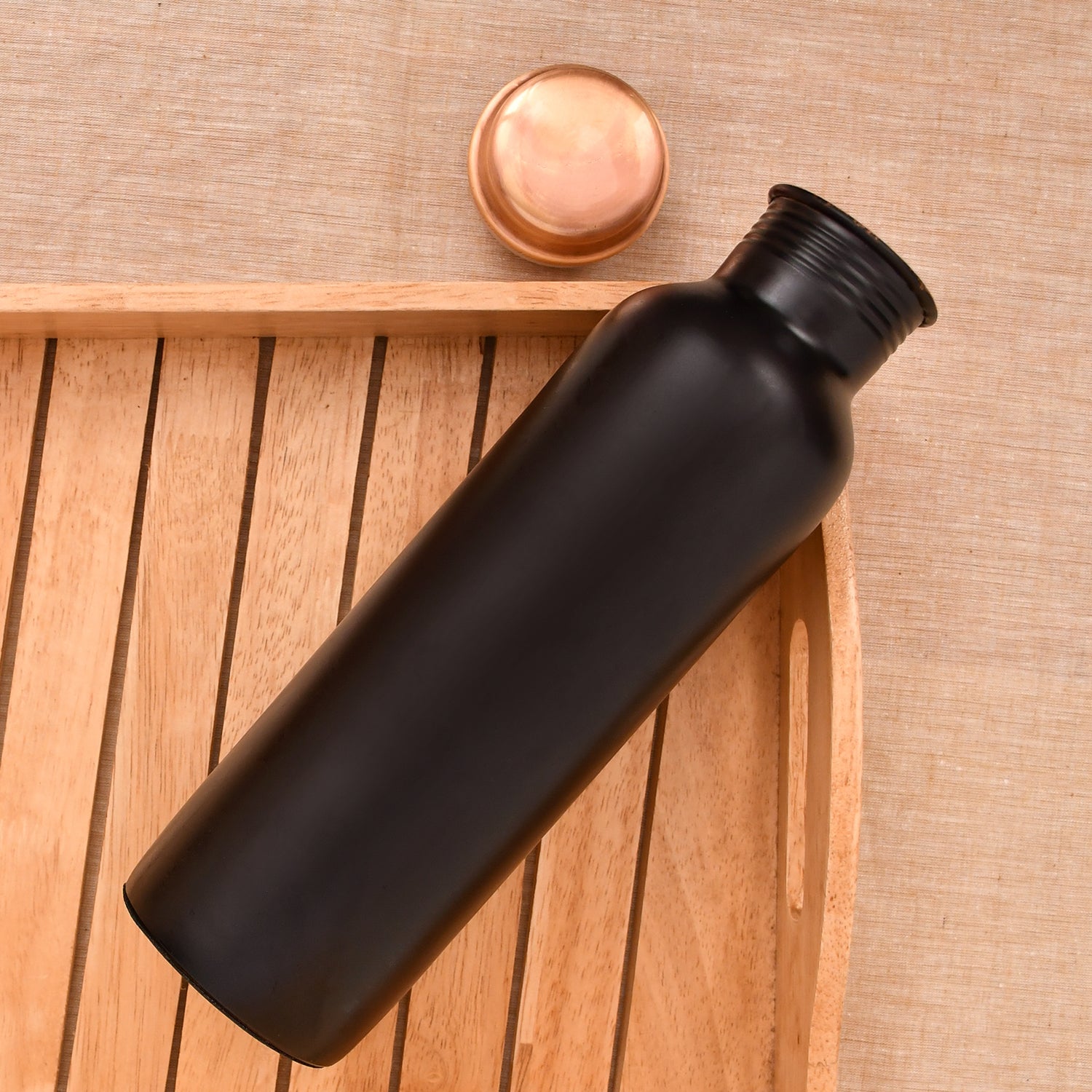 Classic Matt Black Copper Bottle – 950 ml