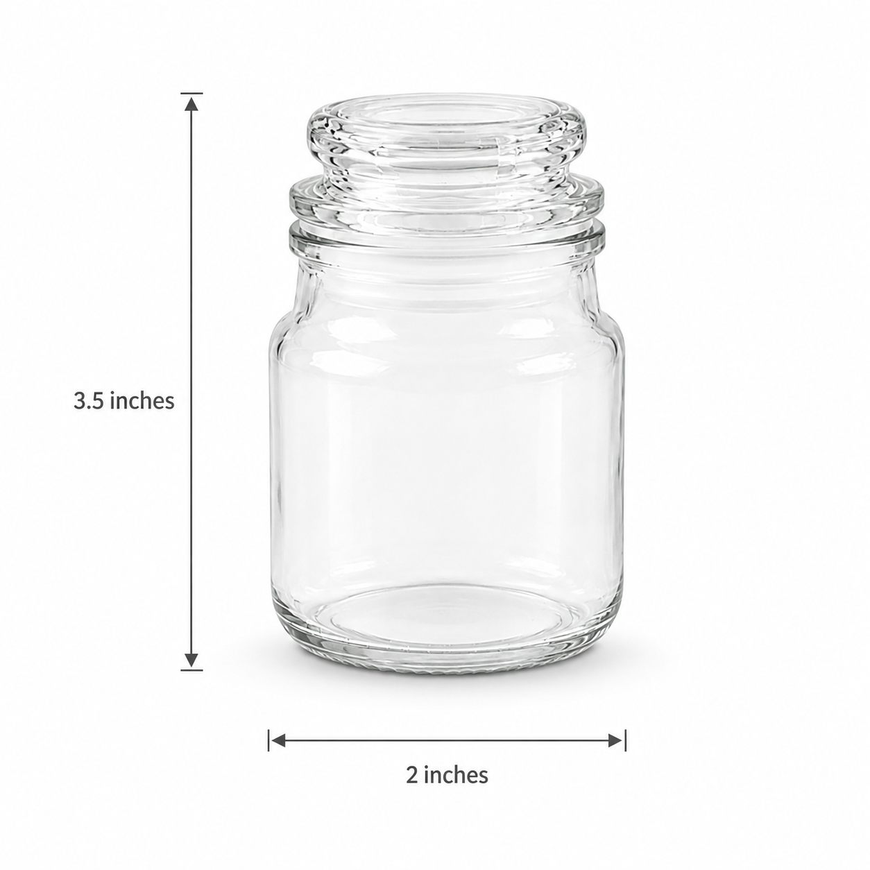 Mini Clear Glass Storage Jars with Lids – Set of 6 - 125 ml