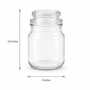 Mini Clear Glass Storage Jars with Lids – Set of 6 - 125 ml
