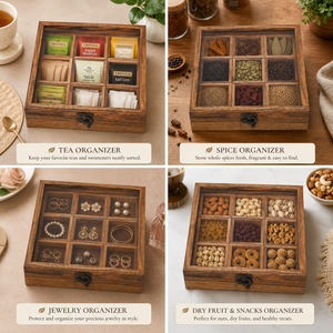 Acacia Wooden Masala Box