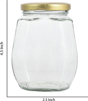 Classic Glass Utility Container Pack of 2 – 350 ml (Transparent)