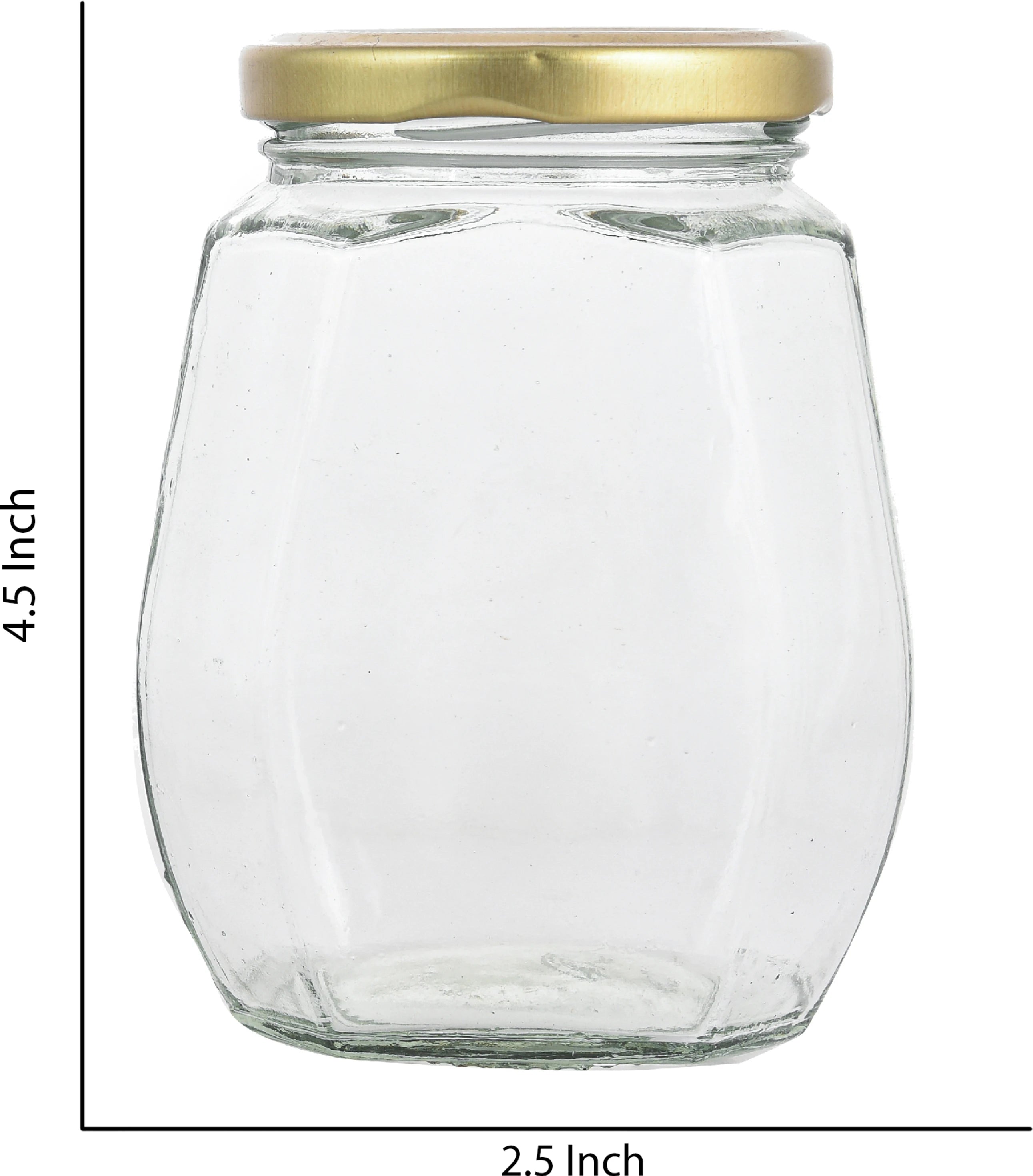 Classic Glass Utility Container Pack of 4 – 350 ml (Transparent)