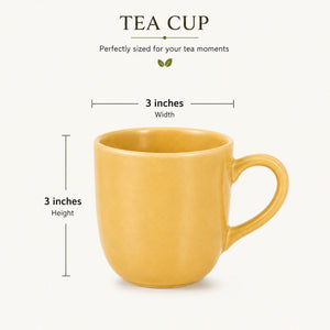 Ceramic RT Matt Finish Coffee and Tea Cup - Sanjeev Kapoor by OGGN Pack of 6