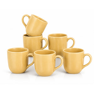 Ceramic RT Matt Finish Coffee and Tea Cup - Sanjeev Kapoor by OGGN Pack of 6