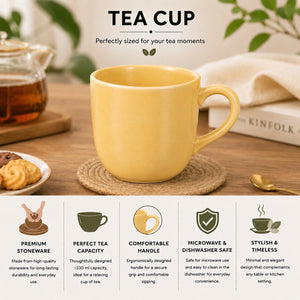 Ceramic RT Matt Finish Coffee and Tea Cup - Sanjeev Kapoor by OGGN Pack of 6
