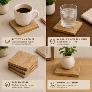 Mango Wooden Tea Coaster