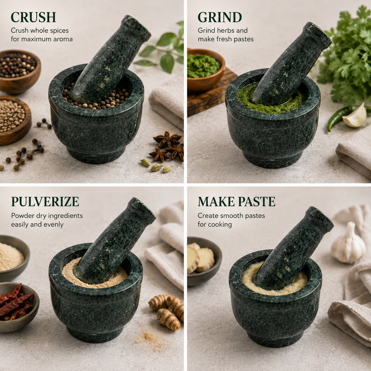 GRANITE OKHALI - Mortar & Pestle