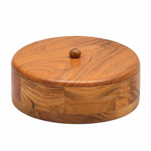 ACACIA WOODEN ROUND ROTI DABBA