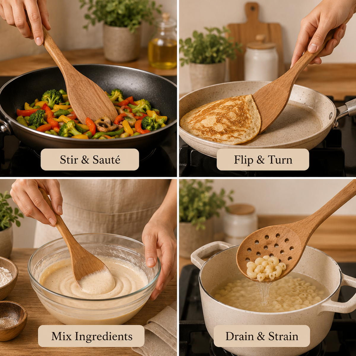 PREMIUM NEEM WOOD SPATULA SET OF 6