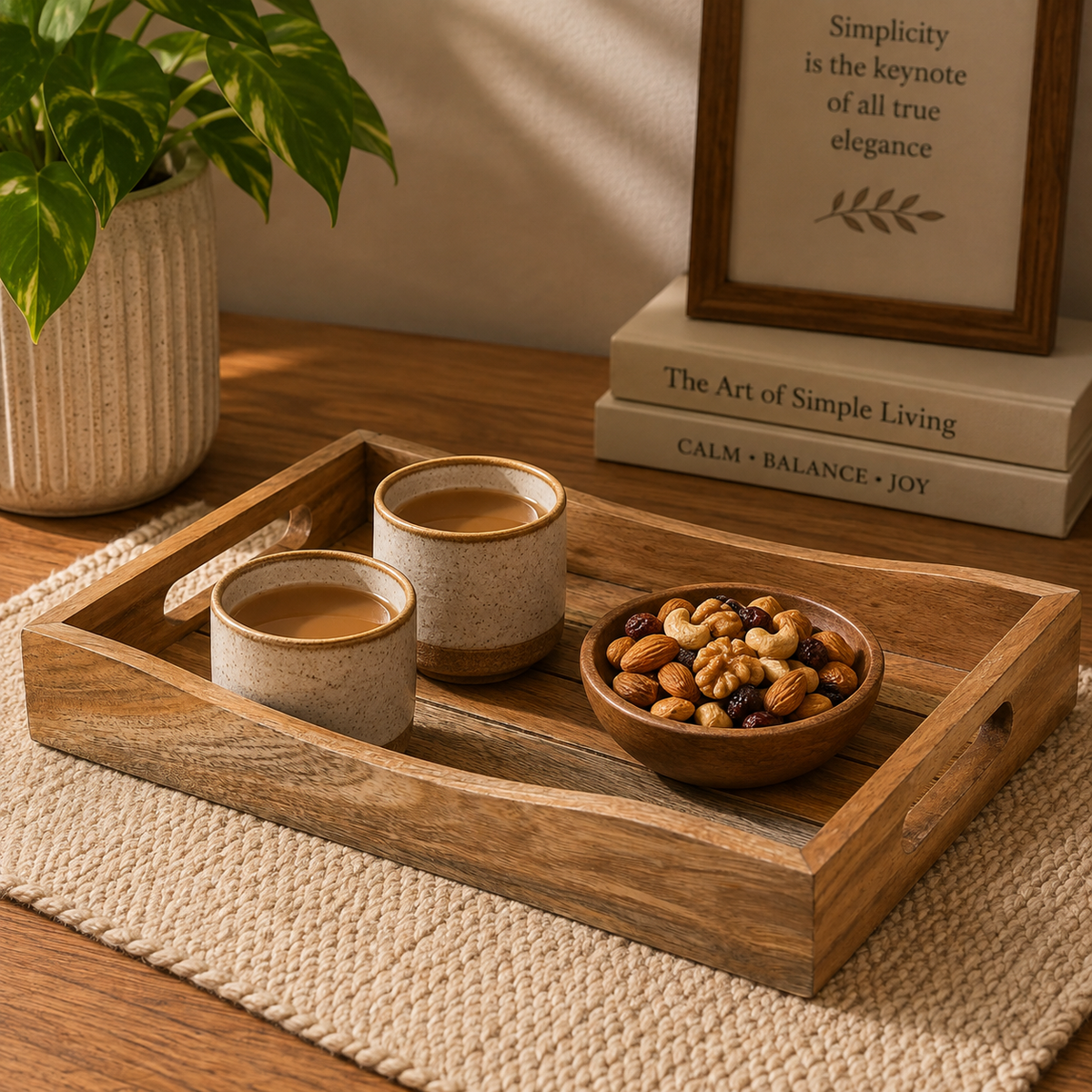 Wooden Tray With Live-edge  - 12*8 Inch