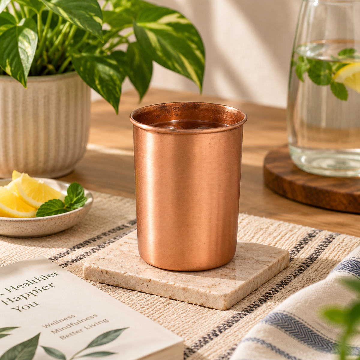 SUTRA COPPER PLAIN GLASS 250 ML