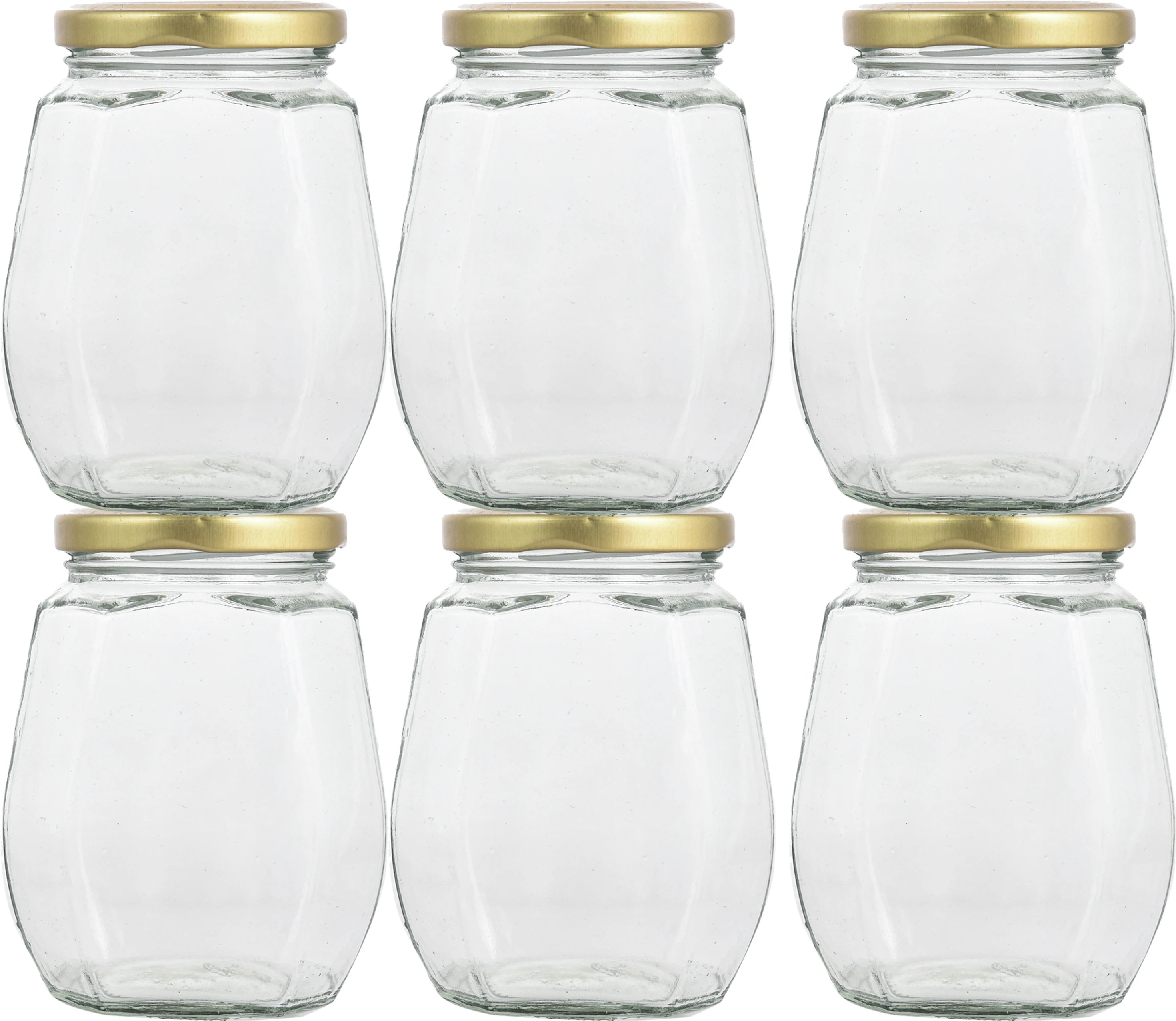 Classic Glass Utility Container Pack of 6 – 350 ml (Transparent)