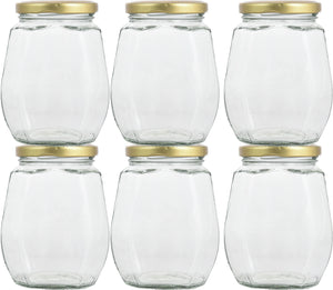 Classic Glass Utility Container Pack of 6 – 350 ml (Transparent)